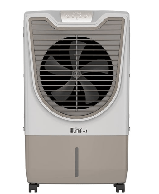 Havells Altima-i 70L Air Cooler for home | Remote Controlled | Everlast Pump | Powerful Air Delivery | Ice Chamber, Low Water Alarm | High Density Honeycomb Pads | Heavy Duty (White/Champagne Gold)